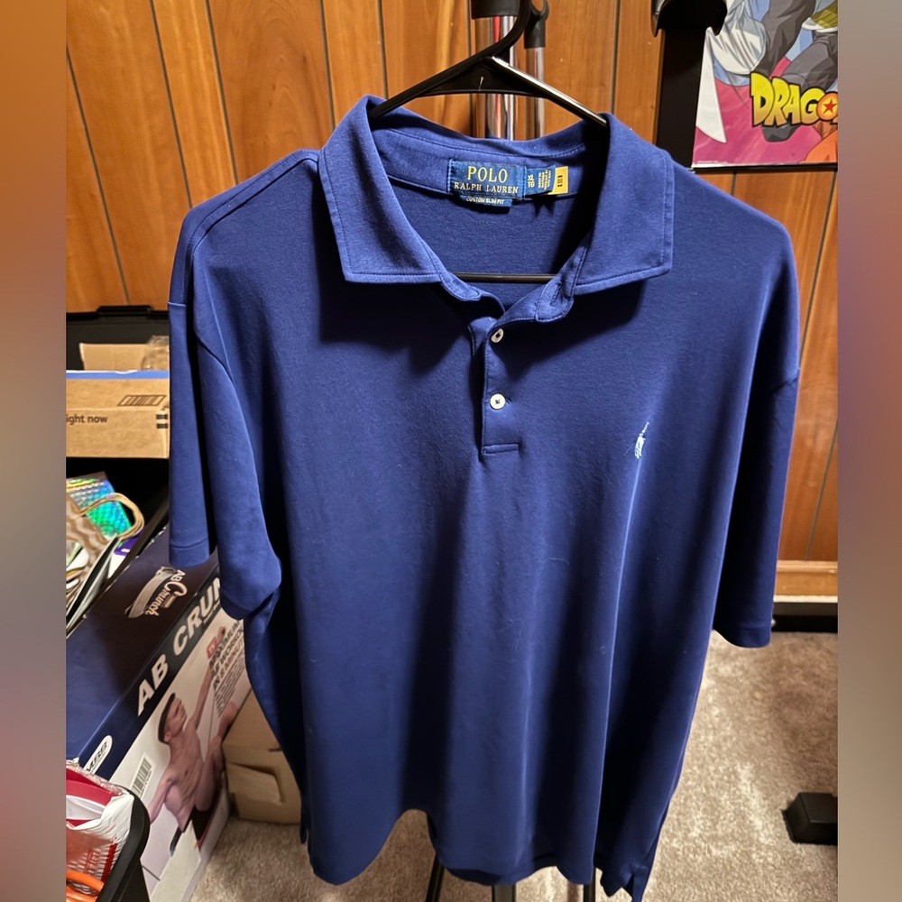 Polo Ralph Lauren Custom Slim Fit XL Light/Breathable Polo Navy